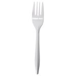 Medium Weight Plastic Fork, White
